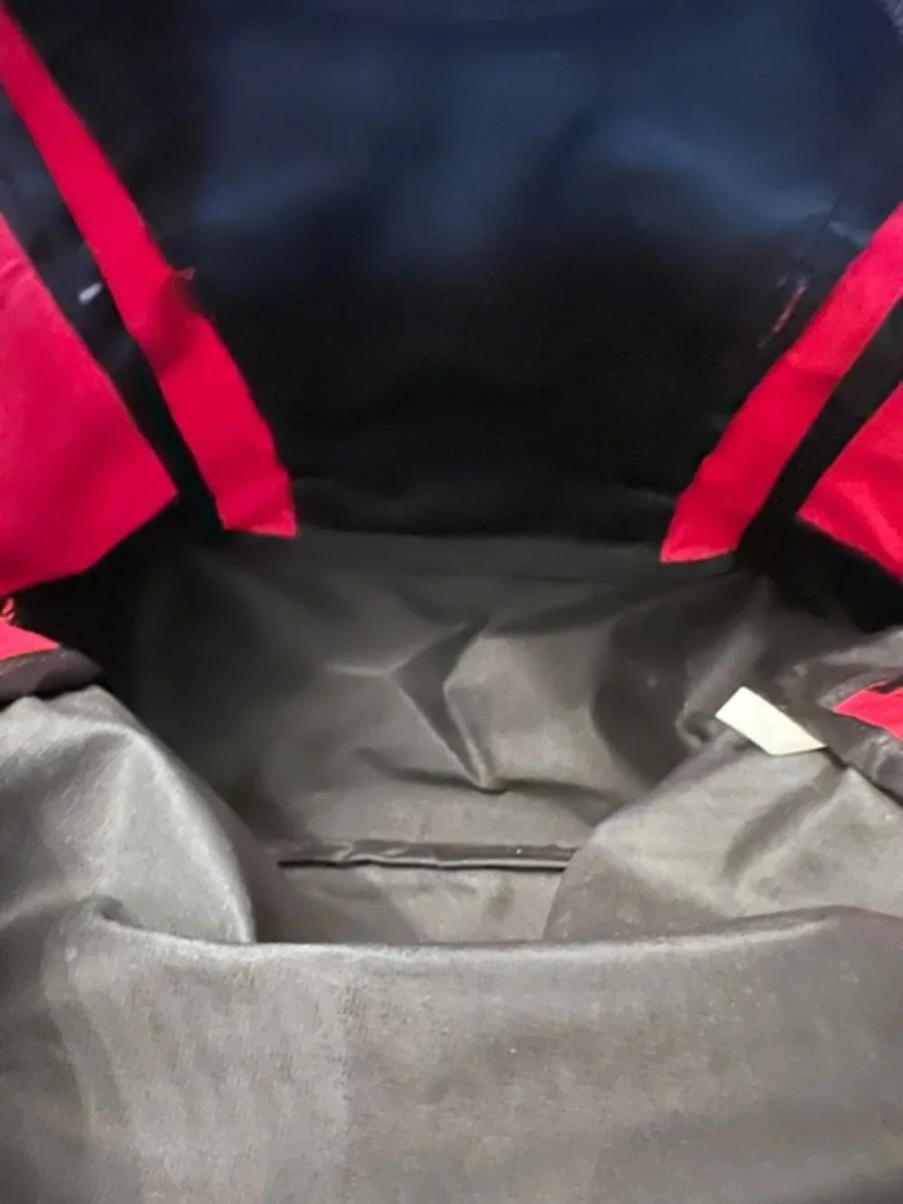 RJ SPORTS Backpack Red & Black athletic school lightweight bungee cord system